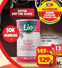 LİO AZ TUZLU SALAMURA ZEYTİN 800 G fiyat ve kampanya bilgisi